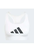 TOP ADIDAS LOGO SUPORTE MEDIO FEMININO - Branco
