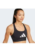 TOP ADIDAS LOGO SUPORTE MEDIO FEMININO - Preto