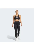 TOP ADIDAS LOGO SUPORTE MEDIO FEMININO - Preto