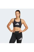 TOP ADIDAS LOGO SUPORTE MEDIO FEMININO - Preto