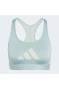 TOP ADIDAS LOGO SUPORTE MEDIO FEMININO - Verde menta