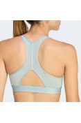 TOP ADIDAS LOGO SUPORTE MEDIO FEMININO - Verde menta