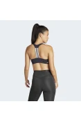 TOP ADIDAS POWERIMPACT 3S SUPORTE MÉDIO 3-STRIPES FEMININO - Preto/branco