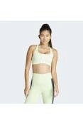 TOP ADIDAS POWERIMPACT 3S SUPORTE MÉDIO 3-STRIPES FEMININO - Verde/branco
