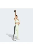 TOP ADIDAS POWERIMPACT 3S SUPORTE MÉDIO 3-STRIPES FEMININO - Verde/branco