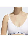 TOP ADIDAS PUREB SUPORTE LEVE FEMININO - Branco