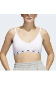 TOP ADIDAS PUREB SUPORTE LEVE FEMININO - Branco