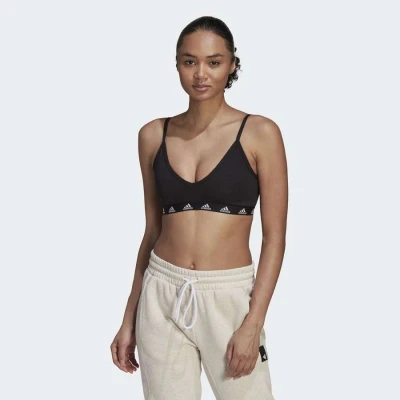 TOP ADIDAS PUREB SUPORTE LEVE FEMININO - Preto TOP ADIDAS PUREB SUPORTE LEVE FEMININO - Preto