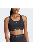 TOP ADIDAS TECHFIT SUPORTE MEDIO FEMININO - Preto