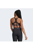 TOP ADIDAS TECHFIT SUPORTE MEDIO FEMININO - Preto