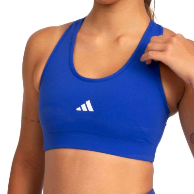 TOP ADIDAS TREINO BASICO SUPORTE MEDIO FEMININO - Azul