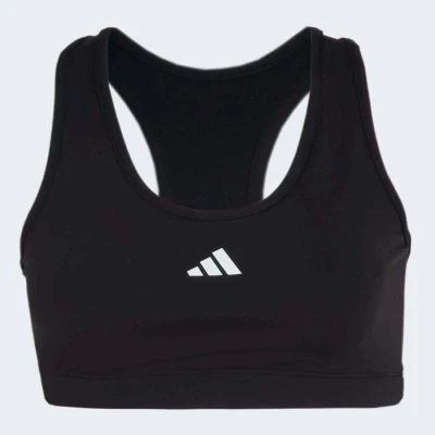 TOP ADIDAS TREINO BASICO SUPORTE MEDIO FEMININO - Preto