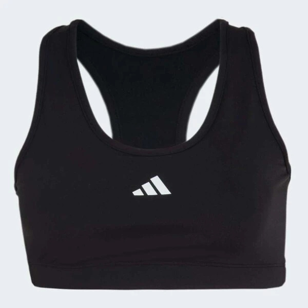 TOP ADIDAS TREINO BASICO SUPORTE MEDIO FEMININO - Preto