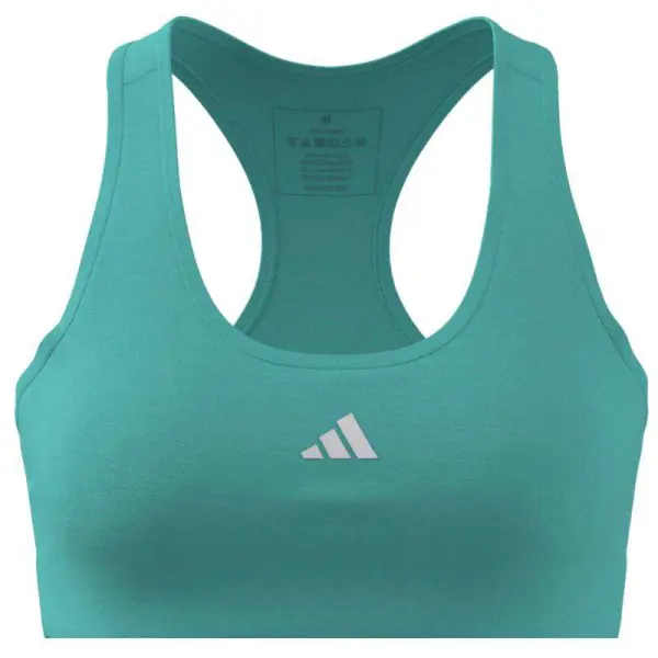 TOP ADIDAS TREINO BASICO SUPORTE MEDIO FEMININO - Verde/branco