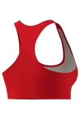 TOP ADIDAS TREINO BASICO SUPORTE MEDIO FEMININO - Vermelho/branco