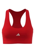 TOP ADIDAS TREINO BASICO SUPORTE MEDIO FEMININO - Vermelho/branco