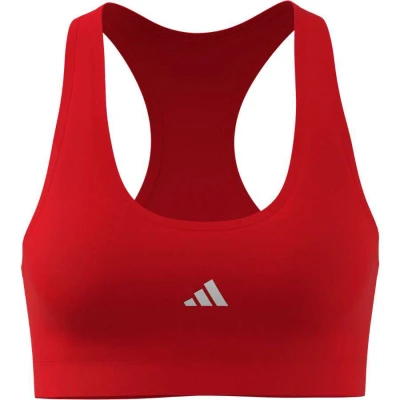 TOP ADIDAS TREINO BASICO SUPORTE MEDIO FEMININO - Vermelho/branco