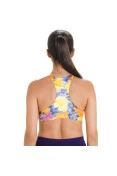 TOP ASICS AYAMI BASIC BRA 2 FEMININO - Amarelo/roxo