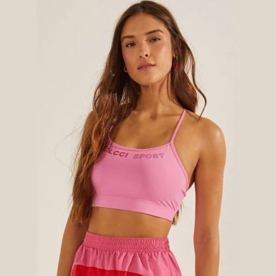 TOP COLCCI ALÇAS CRUZADAS SPORT TRAINING FEMININO - Rosa