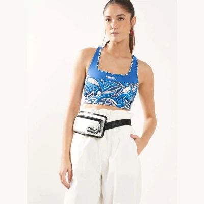 TOP COLCCI BLOSSOM SPORT RUNNING FEMININO - Azul