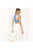 TOP COLCCI BLOSSOM SPORT RUNNING FEMININO - Azul