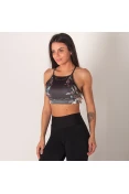 TOP COLCCI ESTAMPADO FEMININO - Chumbo TOP COLCCI ESTAMPADO FEMININO - Chumbo