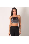 TOP COLCCI ESTAMPADO FEMININO - Chumbo TOP COLCCI ESTAMPADO FEMININO - Chumbo