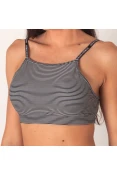 TOP COLCCI LISTRADO FEMININO - Preto/branco TOP COLCCI LISTRADO FEMININO - Preto/branco