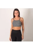 TOP COLCCI LISTRADO FEMININO - Preto/branco TOP COLCCI LISTRADO FEMININO - Preto/branco