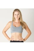 TOP LIVE BIO CLEAVAGE BASIC FEMININO - Cinza