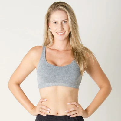TOP LIVE BIO CLEAVAGE BASIC FEMININO - Cinza