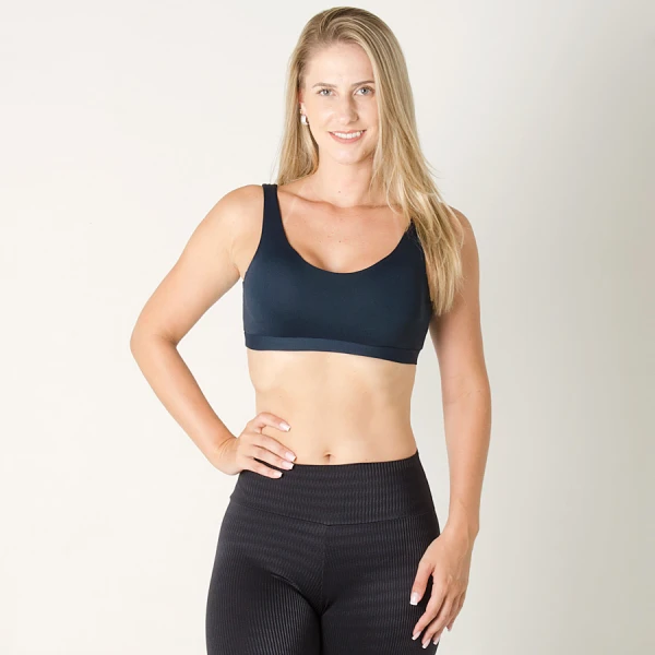 TOP LIVE BIO CLEAVAGE BASIC FEMININO - Marinho