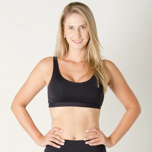 TOP LIVE BIO CLEAVAGE BASIC FEMININO - Preto