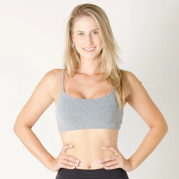 TOP LIVE BODY CURVE ESSENCIAL FEMININO - Cinza TOP LIVE BODY CURVE ESSENCIAL FEMININO - Cinza