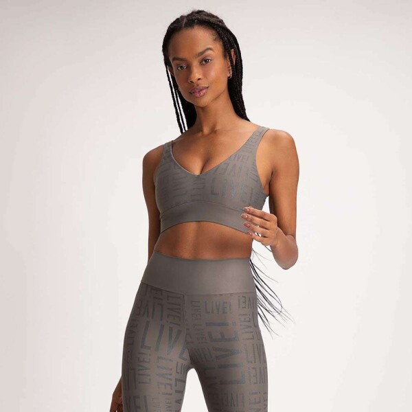 TOP LIVE CROSS ESSENTIAL FEMININO - Grafite