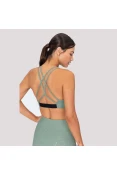 TOP LIVE HALTER ICON LUX FEMININO - Verde TOP LIVE HALTER ICON LUX FEMININO - Verde