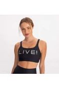 TOP LIVE ICON LUX FEMININO - Preto TOP LIVE ICON LUX FEMININO - Preto