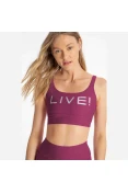TOP LIVE ICON LUX FEMININO - Roxo