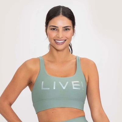 TOP LIVE ICON LUX FEMININO - Verde