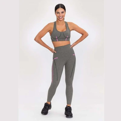 TOP LIVE MARINE GROOVE FEMININO - Grafite