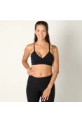 TOP MIZUNO ESSENCE COM BOJO FEMININO - Preto TOP MIZUNO ESSENCE COM BOJO FEMININO - Preto