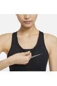TOP NIKE DF SWSH ICNCLSH GX BRA FEMININO - Preto/branco
