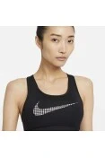 TOP NIKE DF SWSH ICNCLSH GX BRA FEMININO - Preto/branco