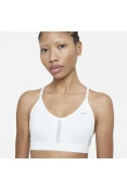TOP NIKE DRI-FIT INDY FEMININO - Branco/cinza TOP NIKE DRI-FIT INDY FEMININO - Branco/cinza