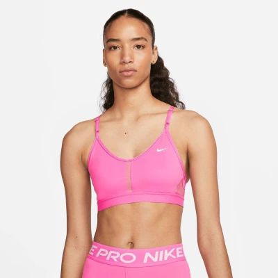 TOP NIKE DRI-FIT INDY FEMININO - Rosa