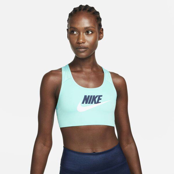 TOP NIKE DRI-FIT SWOOSH FEMININO - Azul celeste