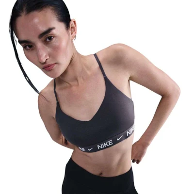 TOP NIKE INDY FEMININO - Chumbo