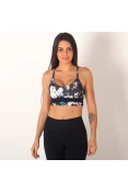 TOP NIKE INDY FEMININO - Preto/branco