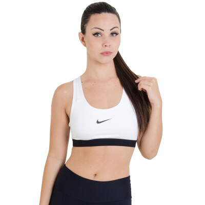 TOP NIKE PRO CLASSIC BRA FEMININO - Branco/preto TOP NIKE PRO CLASSIC BRA FEMININO - Branco/preto