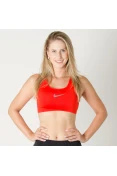 TOP NIKE PRO CLASSIC SWOOSH BRA FEMININO - Vermelho